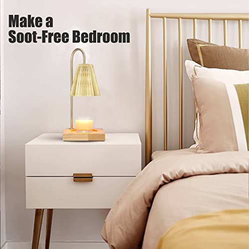 Luzdiosa Candle Warmer Lamp With 2 Bulbs Compatible With Jar Candles Vintage Electric Dimmable Candle Melter Top Melting For Scented Wax (Amber) #TOP5