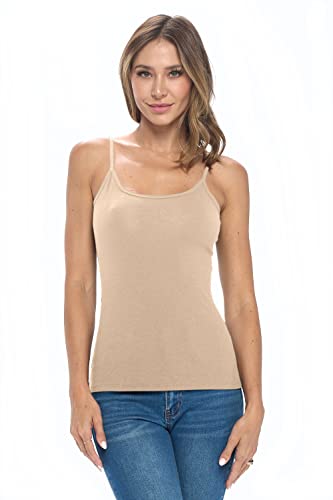 Image of Natural Uniforms Women's Camisole Tank Top-Breathable Cotton Stretch