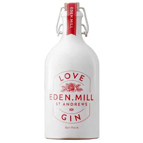 Eden Mill | Love Gin | 500 ml | 42% Vol. | Gin aus Schottland | Weicher Duft von Wacholder & warmen Beeren | Süßer Geschmack von Vanille & grünen Früchten | Aus lokalen Botanicals