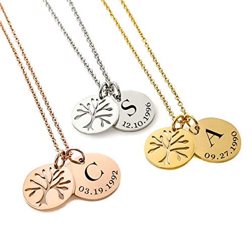 Mother's Day Gift - Personalized for Mom - Delicate Initial Necklace - Women Best Friends Birthday Gift Family Name Graduation for Her Bridesmaid Amazon Handmade Personalized Jewelry