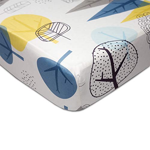 Lolli Living 100% Cotton Crib Fitted Sheet (Woods Collection). in The Woods Pattern Ultra-Soft Fitted Sheet for Standard Cribs