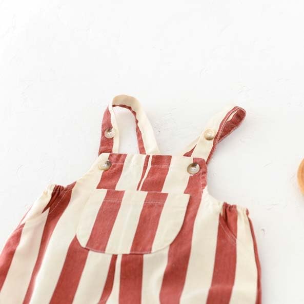 3Months-3Years Toddler Boys Girls Striped Suspender Jumpsuit Unisex-Baby And Toddler Stripe Print Overall