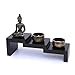 Produktbild Flanacom Zen Garten mit Buddha Figur - Japanischer Miniatur Garten - Feng Shui Kerzenhalter - Esotherik Set mit 2 Teelichtern - Glücksbringer aus dem Buddhismus und Daoismus (als Teelichthalter)