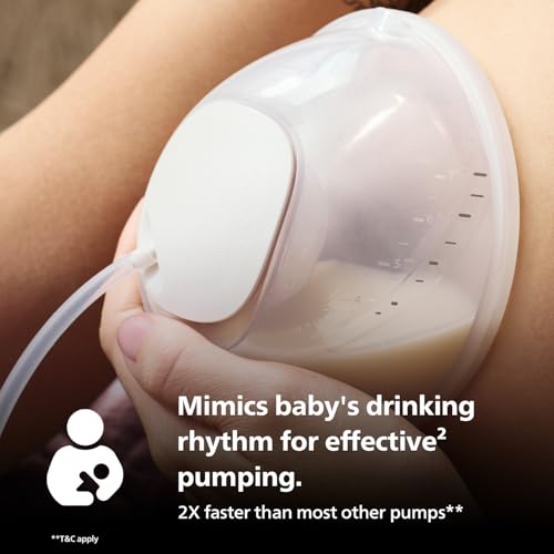 Image of Philips Avent Hands-Free /Wearable Electric Breast Pump | Quiet Hospital Grade Motor | Mimicks Baby's Drinking Rhythm | 8 stimulation & 16 expression levels | Ultra- light cup | Unique SkinSense Shields | SCF531