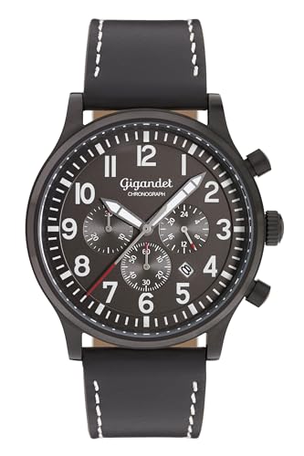 Montre quartz japonais Gigandet hommes idéale pour le bureau avec son bracelet cuir