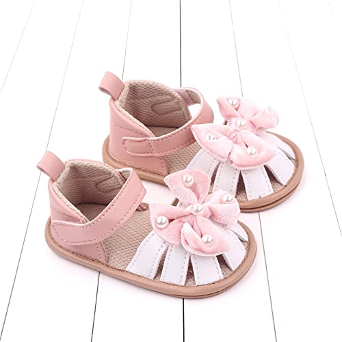 Boys Beach Sandals Summer Children Infant Toddler Girls Sandals Flat Bottom Lightweight Breathable Hook Loop Bow Sandals3