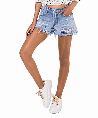 Nina Carter R577 Korte jeans voor dames, denim, korte broek, used look - Image 3