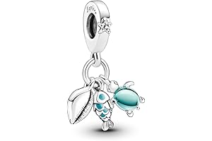 Pandora Charms Ocean Fish, Sea Turtle & Conch Triple Dangle Charm Bracelet...