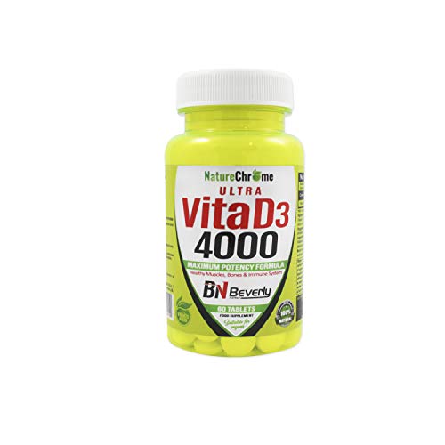 Vitamina D3. La vitamina del sol. Para reforzar el sistema inmunitario y fortalecer huesos y dientes. Cada tableta de Vitamina D contiene 4000 UI. Vitaminas naturales. Contiene 60 tabletas Cover