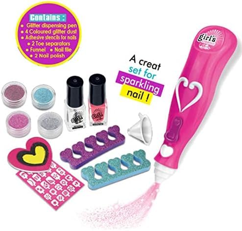 Ixora Nail Art Studio, Nail Salon Glitter Set, salon game at home and throw Glitter Accents Nail Art Party Nail Care Essentials- Girls 5 to 10 Years Old 4