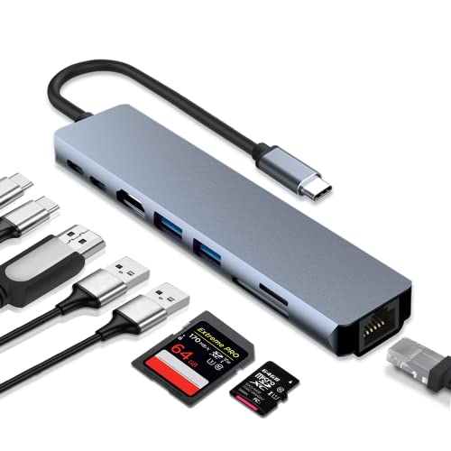 USB-C ハブ 8K HDMI, 100W充電, USBデータポート x4 Amazon | Cable Matters [100W PD充電対応] 8K / 4K 120Hz HDMI