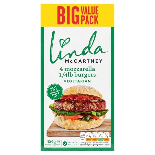 Linda Mccartneys 4 Mozzarella Burgers 454g