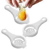 3 Pcs Egg Separators for Yolk – Easy-To-Use Egg Separator for Raw Eggs Set for Effortless Prep, Hang-On Bowl Design for Less Mess – Baking Gifts for Women to Simplify Meal Prep for Cakes & Pastries