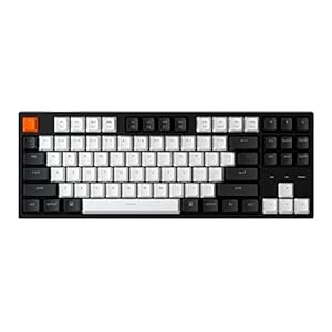 Keychron C1 Mac Layout Wired Mechanical Keyboard, Gateron G Pro Red Switch, Tenkeyless 87 Keys ABS keycaps Computer Keyboard for Windows PC Laptop, White Backlight, USB-C Type-C Cable