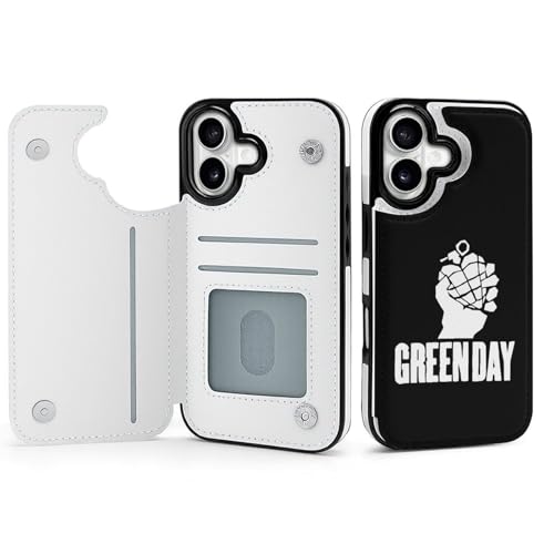 iPhone17用ケース 手帳型 グリーン・デイ スマホケース 財布型 アイフォン17用ケース おしゃれ 軽量 背面 携帯カバー カード収納 スタンド機能 PUレザー 耐衝撃