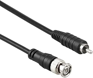 SKKSource BNC Male to RCA Male Plug CCTV Surveillance Security Camera Video Cable Cord 1M