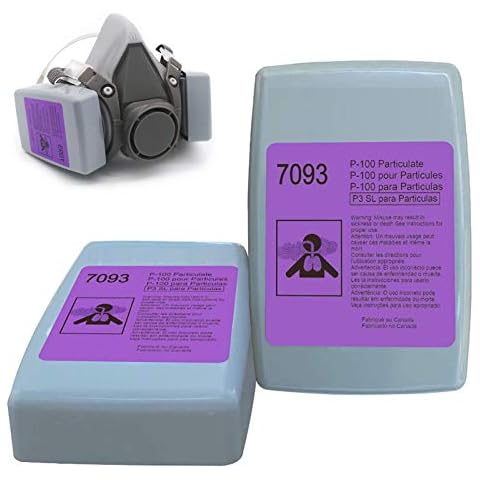 7093 P100Particulate Filter Compatible with 7093 Use with 6800 6200 7502 FF-4 Filter Retainer for Indoor and Outdoor Work (2PCS) Cover