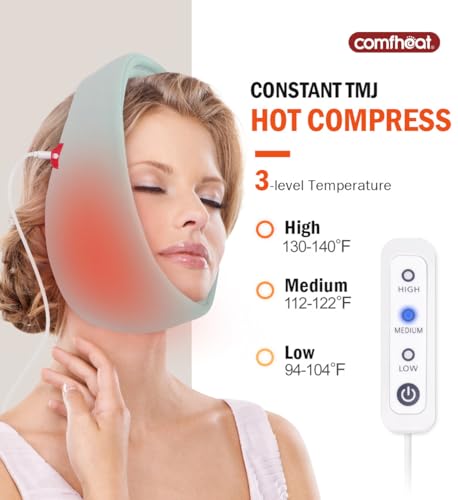 Face Heating Pad for TMJ Pain Relief, USB Heated Wrap for Jaw, Wisdom Teeth Recovery, 3 Adjustable Heat Settings, Reducing Symptoms of Jaw Clicking, Relaxing Face Muscles (Non-Rechargeable) - Image 3