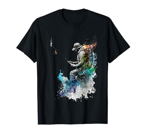 Pesca con mosca Trucha Pescador Pescado Bass River Lake Camiseta