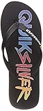Quiksilver Molokai Wordmark, Scarpe da Spiaggia e Piscina Uomo, Multicolore (Black/Red/Blue-Combo Xkrb), 39 EU