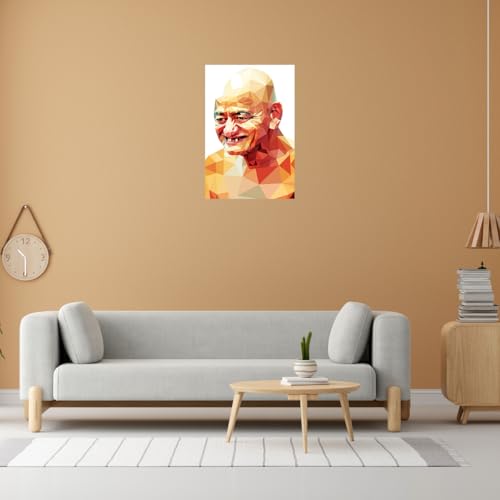 Image of ANUKRATI GRAPHICS Jain Acharya Vidyasagar ji Portrait Poster, 12x18 | Matte Finish, 300 GSM Paper, Multicolor