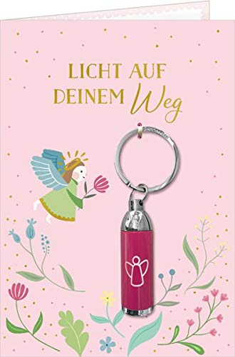 Grußkarte - Licht auf deinem Weg (Engel): mit Taschenlampe