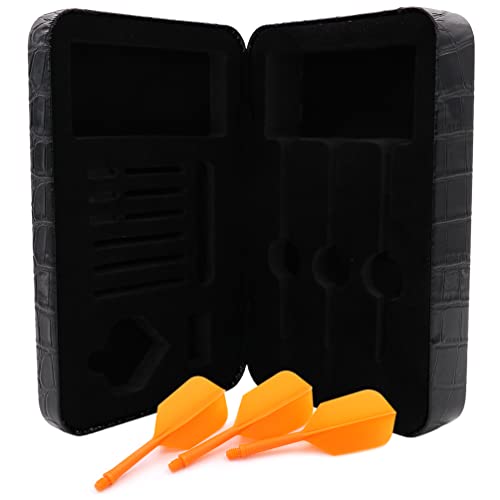 CUESOUL Professional Luxury PU Dart Case with AK5 Dart Flight Slim for Steel Tip Darts or Soft Tip Darts