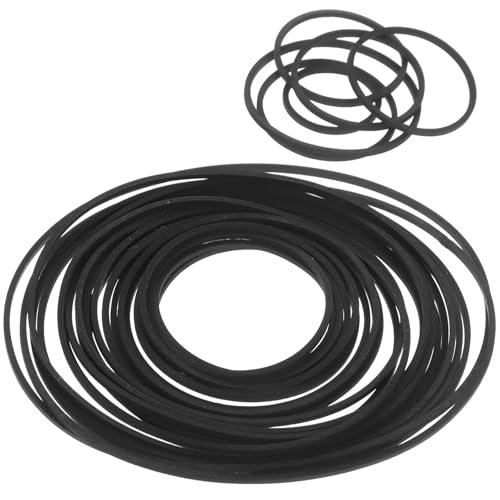 jojofuny 30 Correas de Caucho Cuadradas de 1.2 Mm para Grabadora y Reproductor de Casetes, Tamaño Ajustable de 30 a 135 Mm, Repuestos para Mantenimiento de Pletinas y Reproductores DVD,