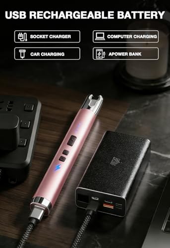 IUIRE Single-Arc USB-C Plasma Lighter with LED Flashlight & Safety Lock — view 2