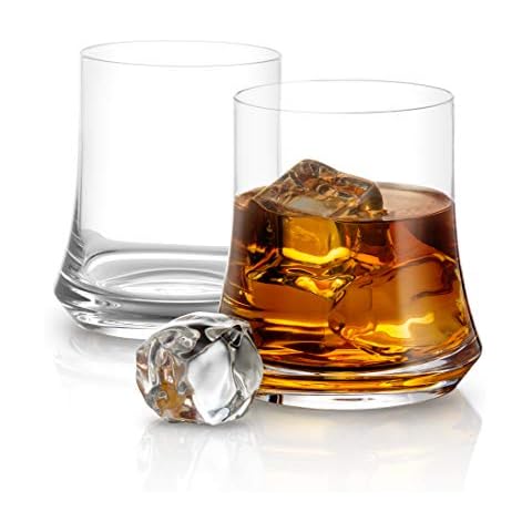 JoyJolt Deluxe Whiskey Glasses - Cosmos Collection 12.5Oz Whiskey Glass Set of 2 - Old Fashioned Whiskey Glasses - Premium Quality Crystal - Elegant Modern Design - Ideal for Home, Bar Cover