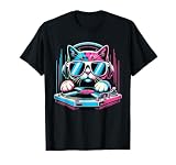 Cat House DJ Record Techno EDM Music Cat Kitty DJ T-Shirt