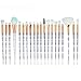Eye Shadow Makeup Brush Set, Coshine 20pcs Crystal Shiny Diamond Eye Makuep Brushes, Glitter Transparent Makeup Brush Kit
