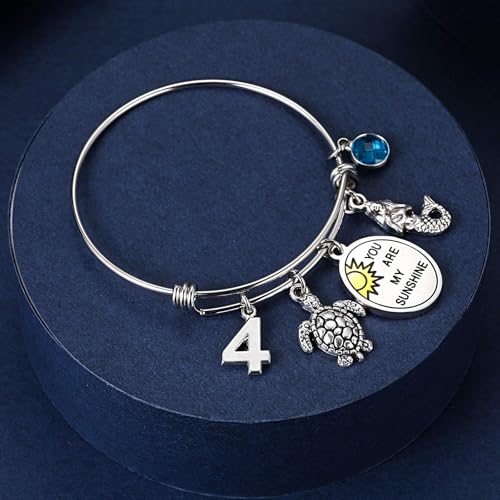 Silver/14k Gold Plated Birthday Bracelet, Natural Healing Crystal Bracelet Gifts for Her Birthday for Daughter Granddaughter Friends Mom Grandma Sister2