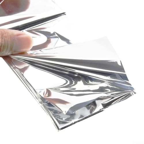 Zilimontt Doppelseitige Reflektierende Mylar Folie Silber 210x120cm