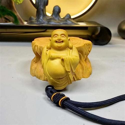 Amazon.co.jp: Lhyxuuk布袋様 置物 仏像 木彫り ミニ 七福神 木製 布袋 