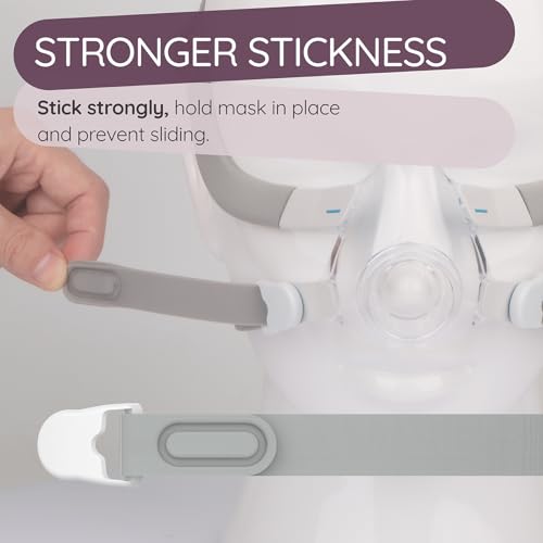 N20 Replacement CPAP Headgear Compatible with ResMed AirFit N20 / AirTouch N20 Nasal Mask -Adjustable Headgear C Pap Accessories Headstrap Part for Airfit N20 - Large (2 Magnetic Clips) - Thumbnail 7