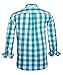 Western Shirts for Men with Snap Buttons Regular Fit Plaid Mens Long Sleeve Shirts Casual,Green Check 013,Large