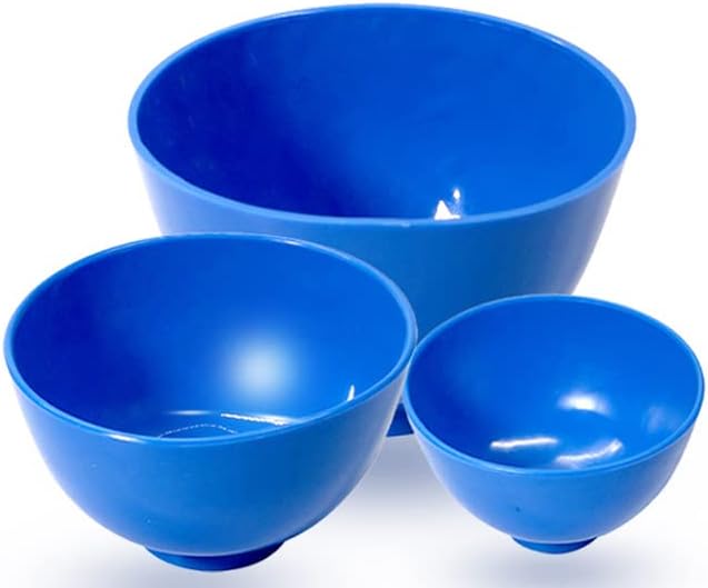Lab - Cuencos flexibles de goma de alginato para mezclar, pequeñosmedianosmedianos (azul claro)