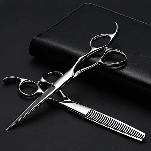 Ciseaux de coiffure noirs et ciseaux amincissants 15.2 cm pour salon