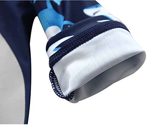 TAIYCYXGAN Baby Boys Swimsuit One Piece Toddlers Zipper Bathing Suit Swimwear with Hat Rash Guard Surfing Suit UPF 50+ Navy 4T
