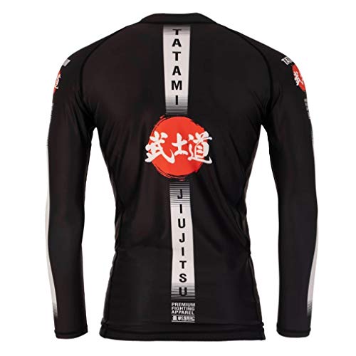 Tatami Fightwear Langarm Rashguard Bushido - Herren Rash Guard mit Kompression für Jiu Jitsu, Fitness, Grappling, MMA (L) Cover