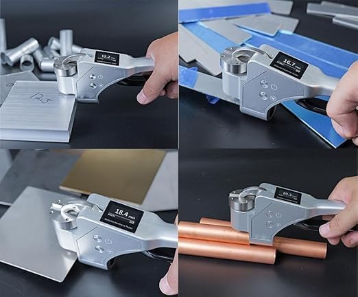 Durometro di alluminio del tester di durezza, misura HRE 23.5-110 & HWA 0-20, ideale per test dei materiali e controllo di qualità, spessore 0.6-8mm