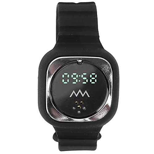 Gonetre Bracelet Anti-moustiques à Ultrasons avec Affichage de L'heure, Bracelet Anti-insectes, Bracelet Anti-moustiques, Bracelet Anti-insectes, Bracelet Anti-moustiques pour (Noir)