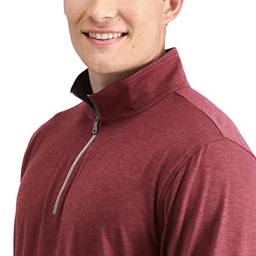 Haggar Men's The Active Series Quarter Zip Heather Jersey2