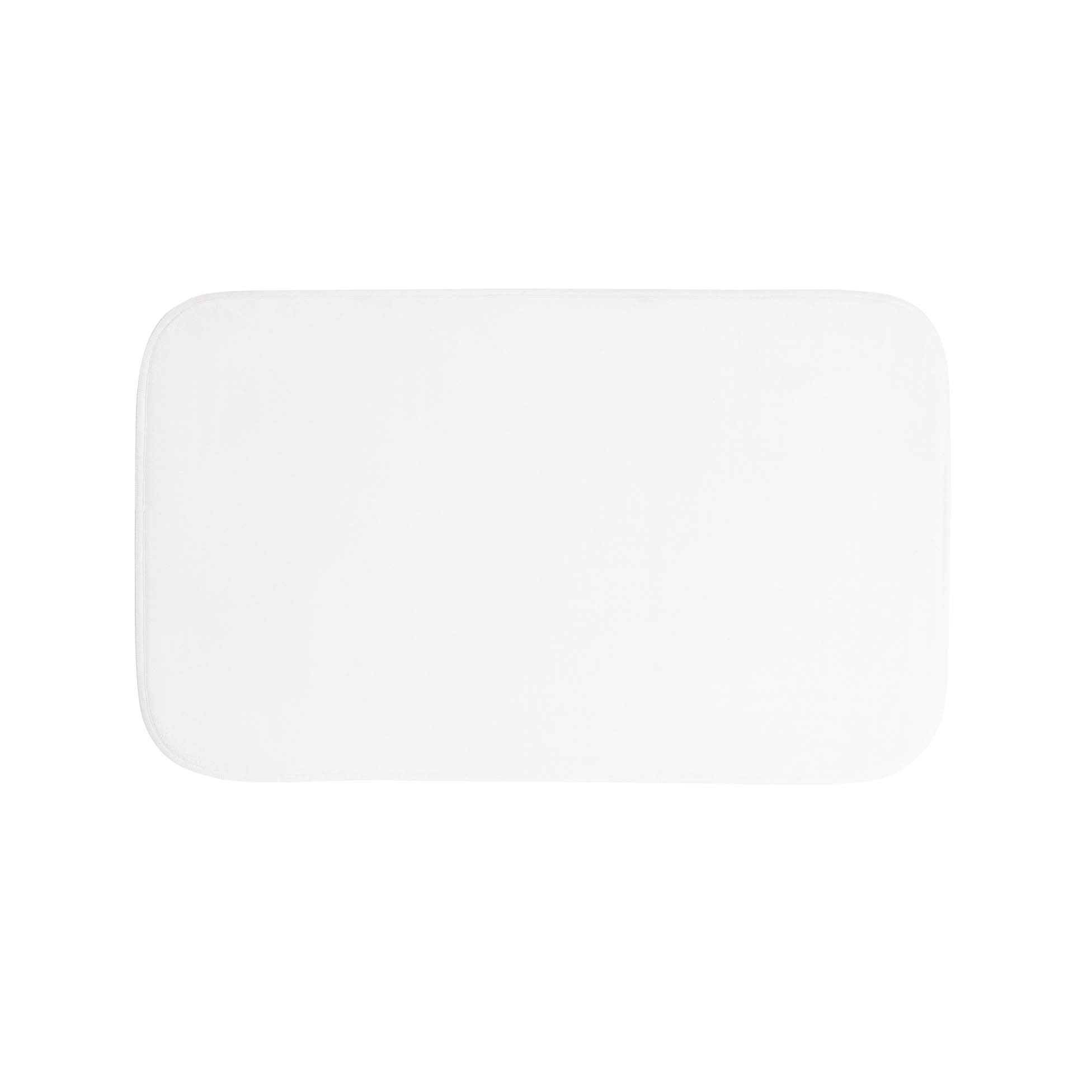 Douceur d'Intérieur Vitamin Bathroom Rug, Polyester, white, 45 x 75cm, 45x75cm