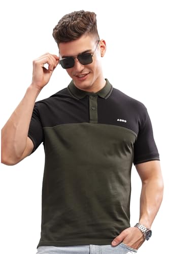 Image of ADRO Men's 100% Cotton Regular Fit Polo T-Shirt