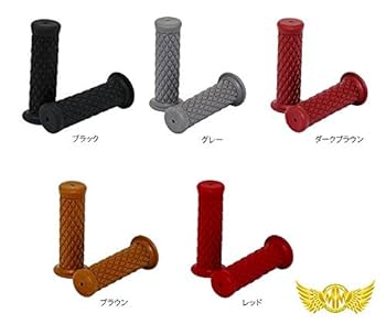 Amazon | バイク用 ダイヤハンドルグリップ 非貫通タイプ グレー