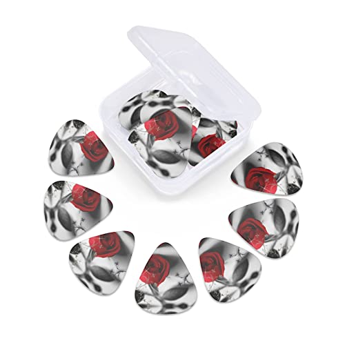 Ensemble de 12 médiators de guitare Red Rose pour guitare acoustique, guitare électrique, contrebasse, ukulélé - Les Beatles, Paul McCartney, John Lennon, RIngo Starr, George Harrison Ensemble de 12 médiators de guitare Red Rose pour guitare acoustique, guitare électrique, contrebasse, ukulélé – Image 7