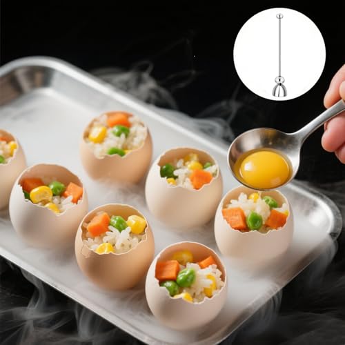 Egg Shell Remover, Egg Opener, Stainless Steel Egg Cracker Topper, Eggshell Cutter, Stainless Steel Kitchen Tool, for Soft-Boiled Eggs and Egg Crackers, Boiled Egg Cutter - Image 7