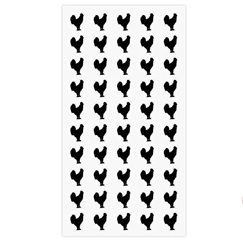 ARK Creation 50 Wedding Meal Stickers for Place Cards - Place Card Menu Choices - Wedding Meal Choice Stickers (Black, Chicken)